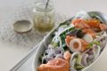 レシピ／【SeasideVillage&kitchen】紫新玉ねぎと小松菜とシャケのおかずサラダ